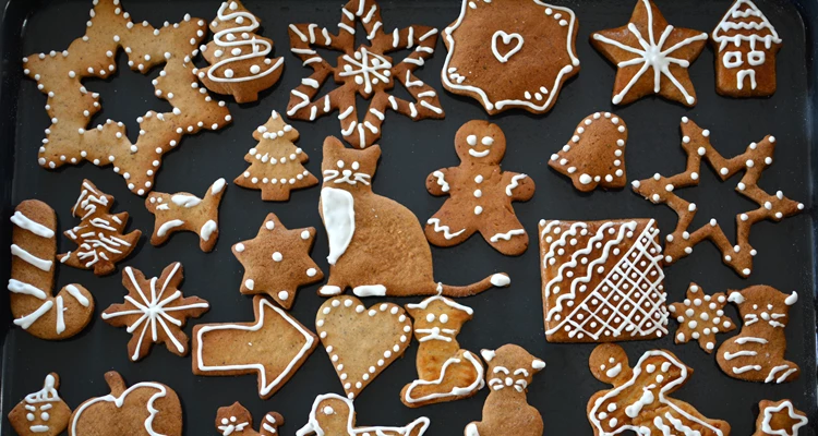 Honiglebkuchen mit Zuckerglasur-Verzierung